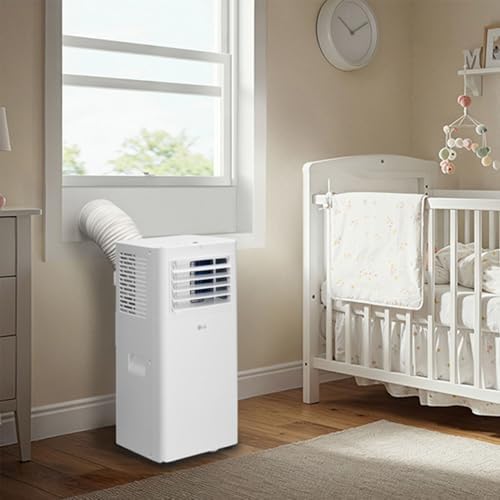 LG 6,000 BTU (DOE) / 10,000 BTU (ASHRAE) Portable Air Conditioner, Cools 250 Sq.Ft. (10' x 25' room size), Quiet Operation,LCD Remote, Window Installation Kit Included, 115V