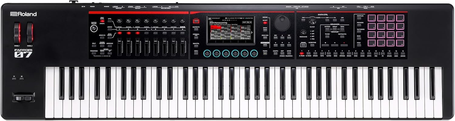 FANTOM-07 brings your creative world together,combining the sonic power and fluid workflow of the top-of-the-line FANTOM series in streamlined instruments that go everywhere your inspiration takes you