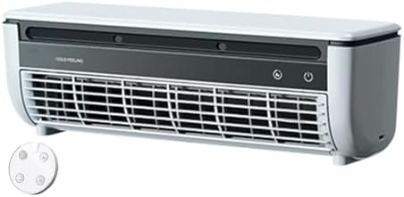 Air Conditioner Cooling Fan, Portable Air Cooler, 3 Speeds Adjustable Bladeless Fan USB Rechargeable Personal Airs Cooler for Home Office Desk Quiet AC Unit Wall Mountable Space Saving