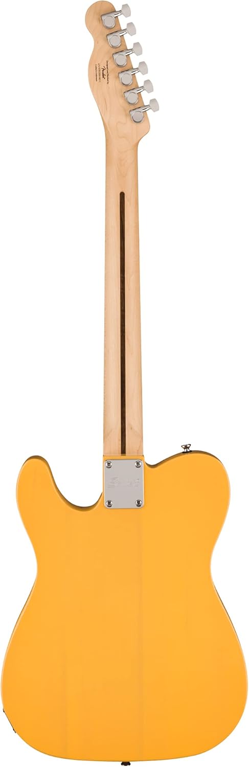 Fender Squier Sonic Telecaster - Butterscotch Blonde Bundle with Tuner, Strap, Picks, and Austin Bazaar Guitar DVD