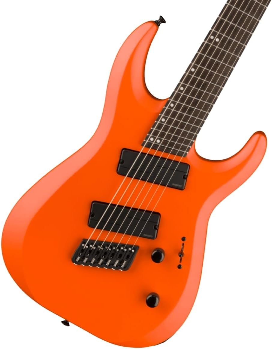 Jackson Pro Plus Series DK Modern HT7 MS 7-string Electric Guitar - Satin Orange Crush