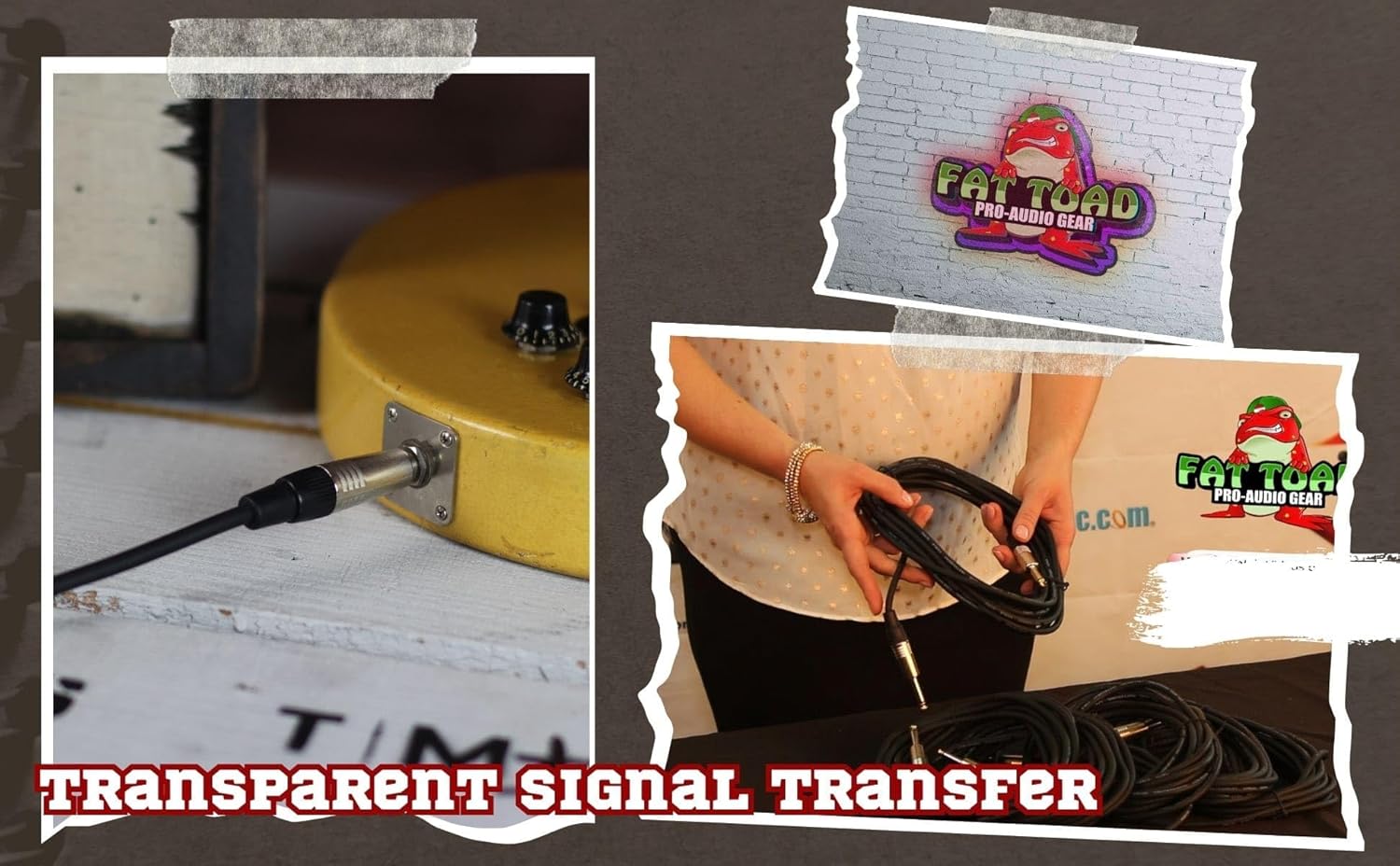 Fat Toad 20FT Guitar Instrument Cables (ShieldedPRO X Series) 10-Pack – 1/4 Inch TS Jack Patch Cords with Gold Straight Ends, 24 AWG for Amp, Bass, Studio