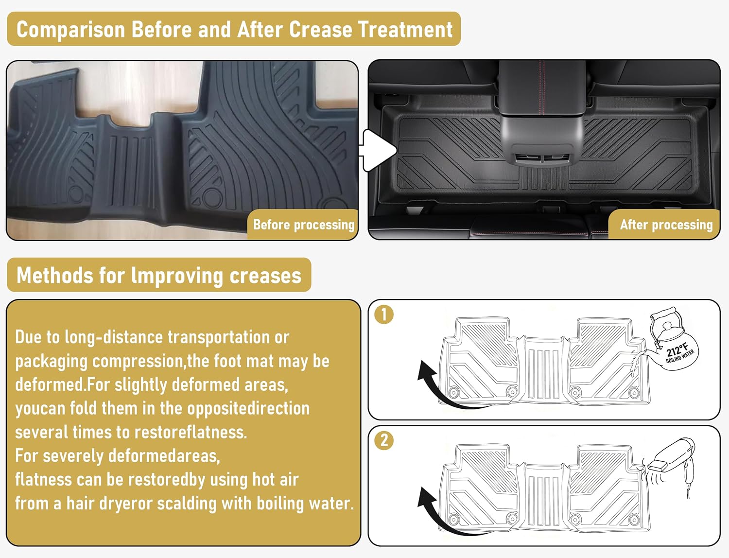 Floor Mats for Chevy Equinox 2025-2026/GMC Terrain (Not for EV),All Weather Protection Custom Floor Mats Trunk Cargo and Car Windshield Cover Set for Chevy Equinox Accessories