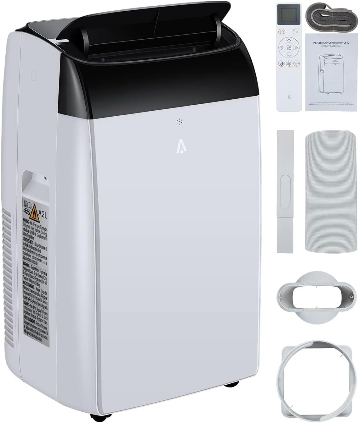 14000 BTU Portable Air Conditioner, 750 Sq. Ft Coverage, 3-In-1, Cooling, Dehumidifier & Fan, 52dB Quiet, 24H Timer, Remote Control, Compact Standing AC Unit for Home