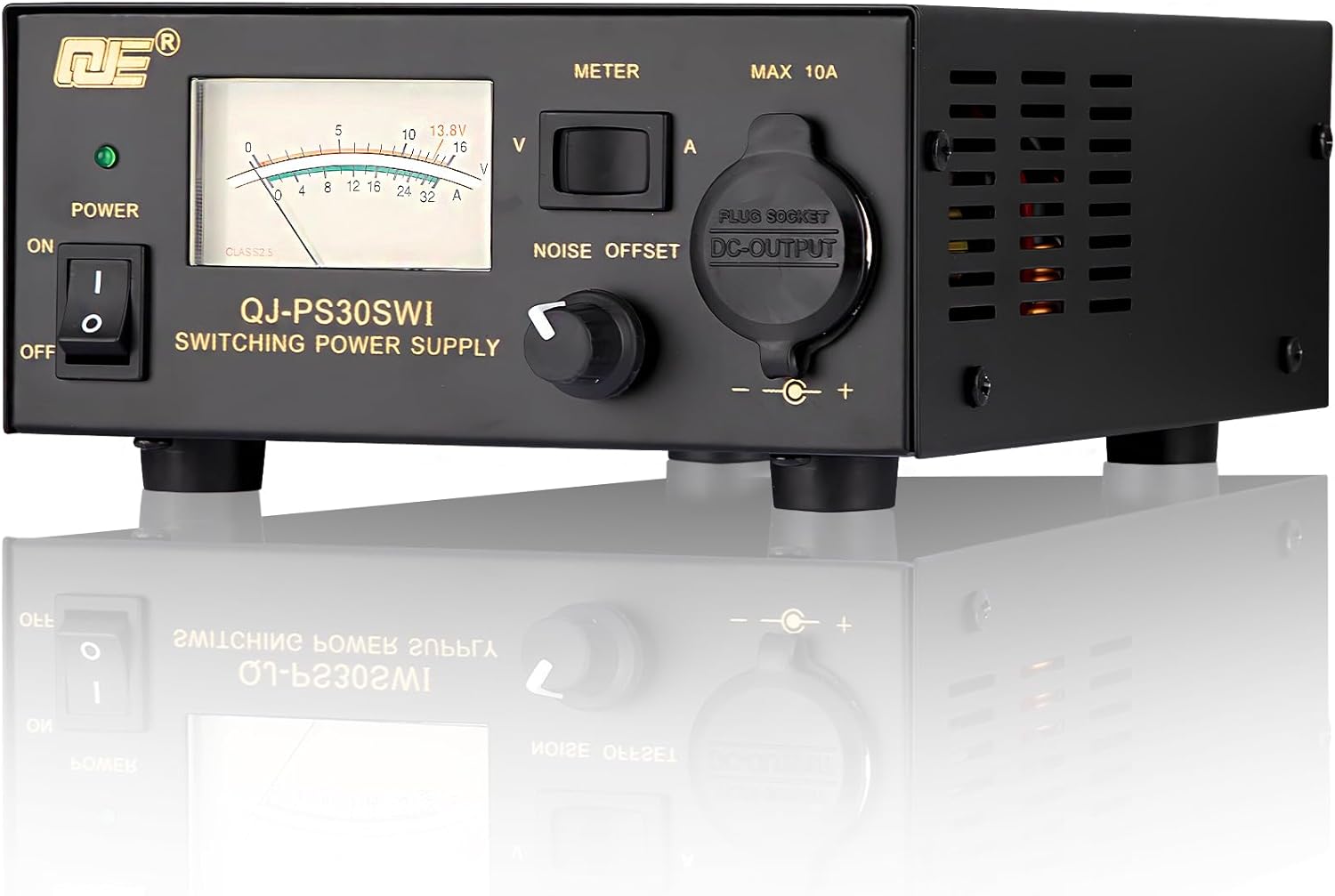 13.8V 30A DC Power Supply for Ham Radio,Regulated Bench Power Supply with Noise Offset,Analog Lab AC to DC Switching Converter,Cigarette Plug Socket,Powering CB VHF UHF HAM Amateur Radio