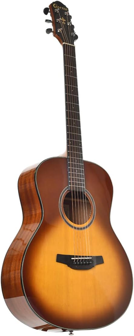 Crafter Guitars HT250-N Silver Series 250 Orchestra Acoustic Guitar with Engelmann Spruce Top, Brown Sunburst