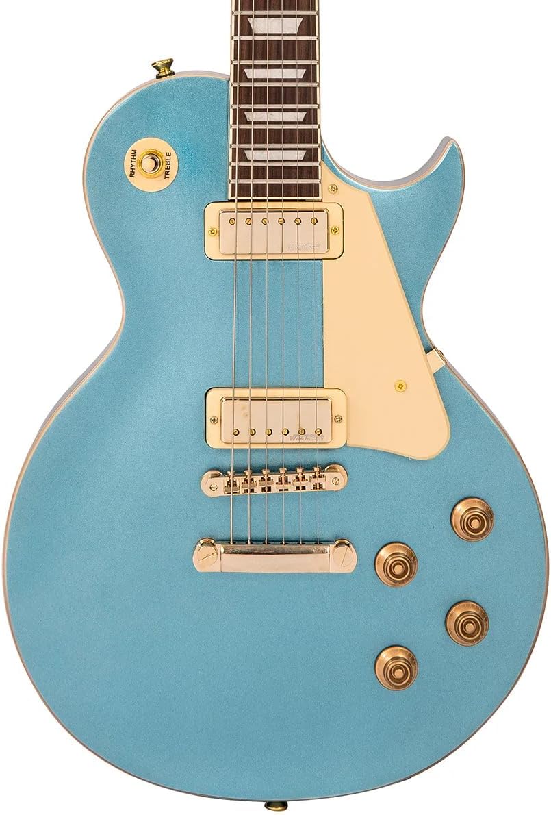 VINTAGE Electric Guitar, Right, Gun Hill Blue (V100MGHB)