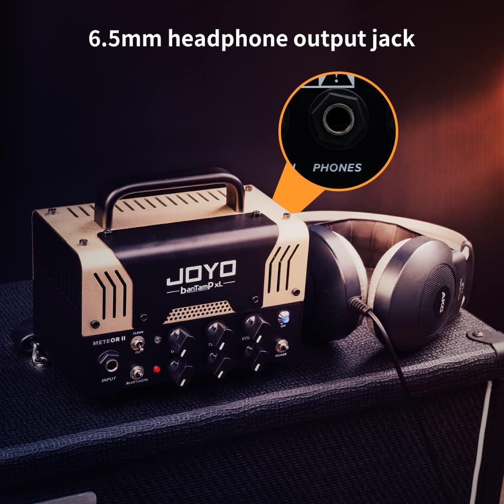 JOYO Meteor II BanTamp XL Series Mini Amp Head 20 Watt Preamp 2 Channel Hybrid Tube Guitar Amplifier Head for Electric Guitar with Bluetooth