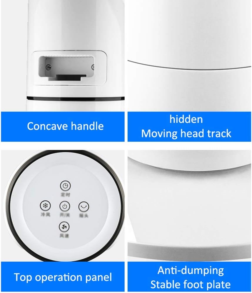 Portable Air Conditioner Fan Space Air Coolers Bladeless Portable Air Conditioning Unit Evaporative Cold Air Fan Single Cool LED Display Table Fan House Office Nightstand White