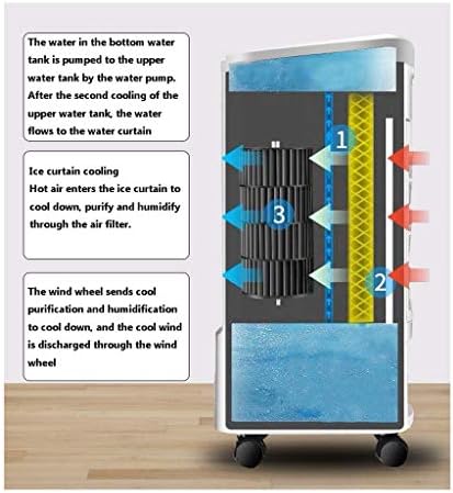 Air Cooler for Home Office Air Cooler Portable Air Conditioner, Air Cooler, LED Display With Remote Control, 3 Fan Speed, 24-hour Timer in Sleep Mode, 7.5H Timer, 3-in-1 Function