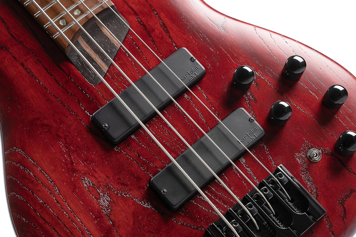 Cort Artisan Series B4 Element Bass Guitar, Open Pore Burgundy Red