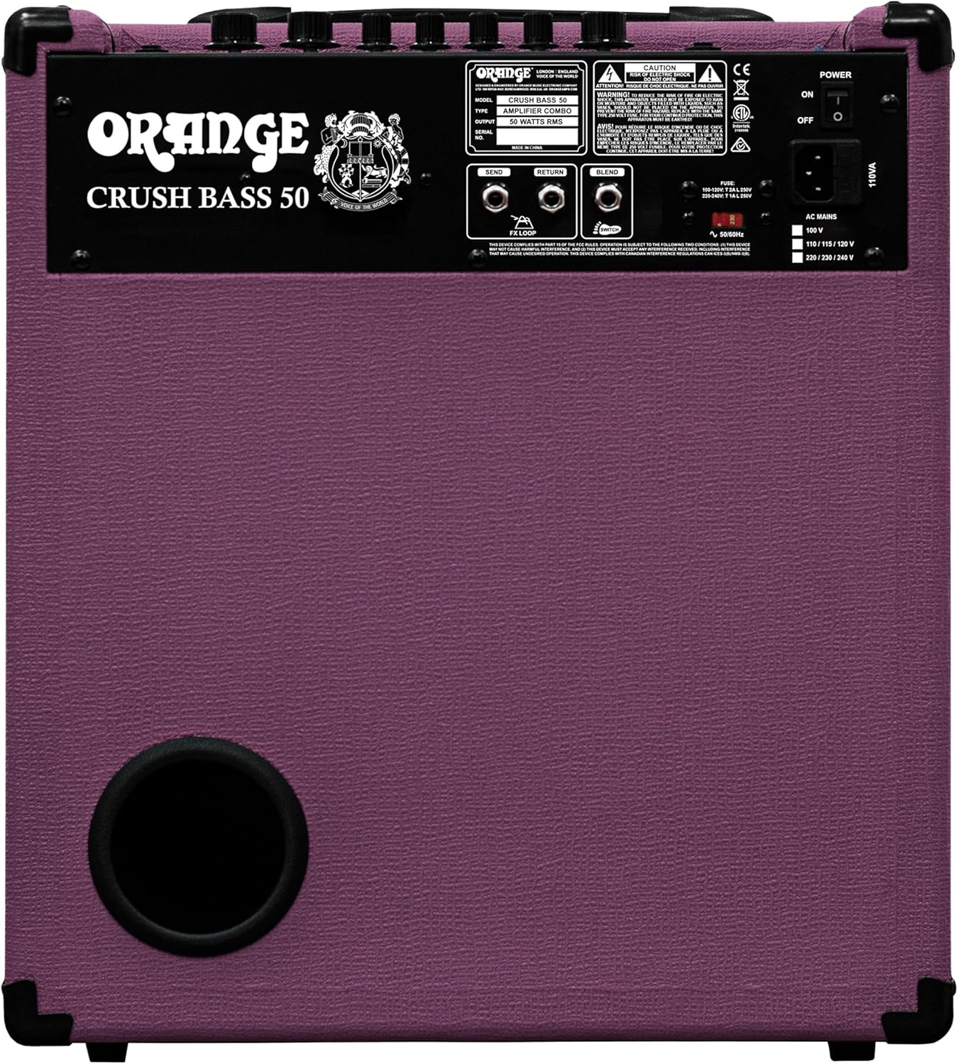 Orange Glenn Hughes Crush Bass 50 1x12 inch 50 Watts