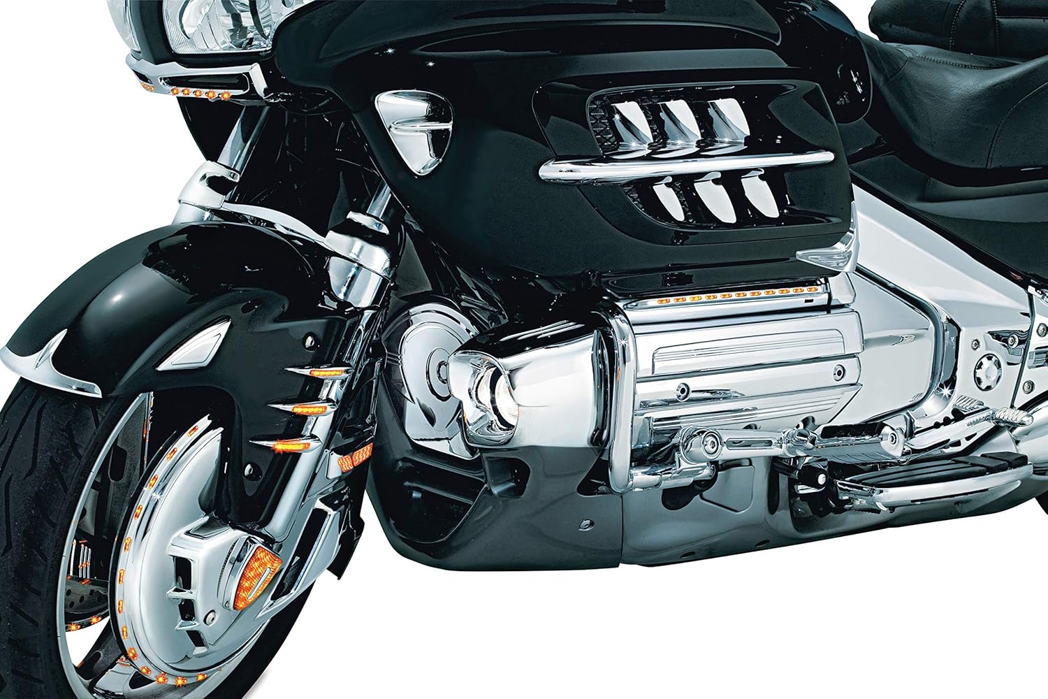 Kuryakyn 3901 Motorcycle Accent Accessory: Lightning Valve Covers for 2001-17 Honda Gold Wing GL1800, F6B, and Valkyrie Motorcycles, Chrome