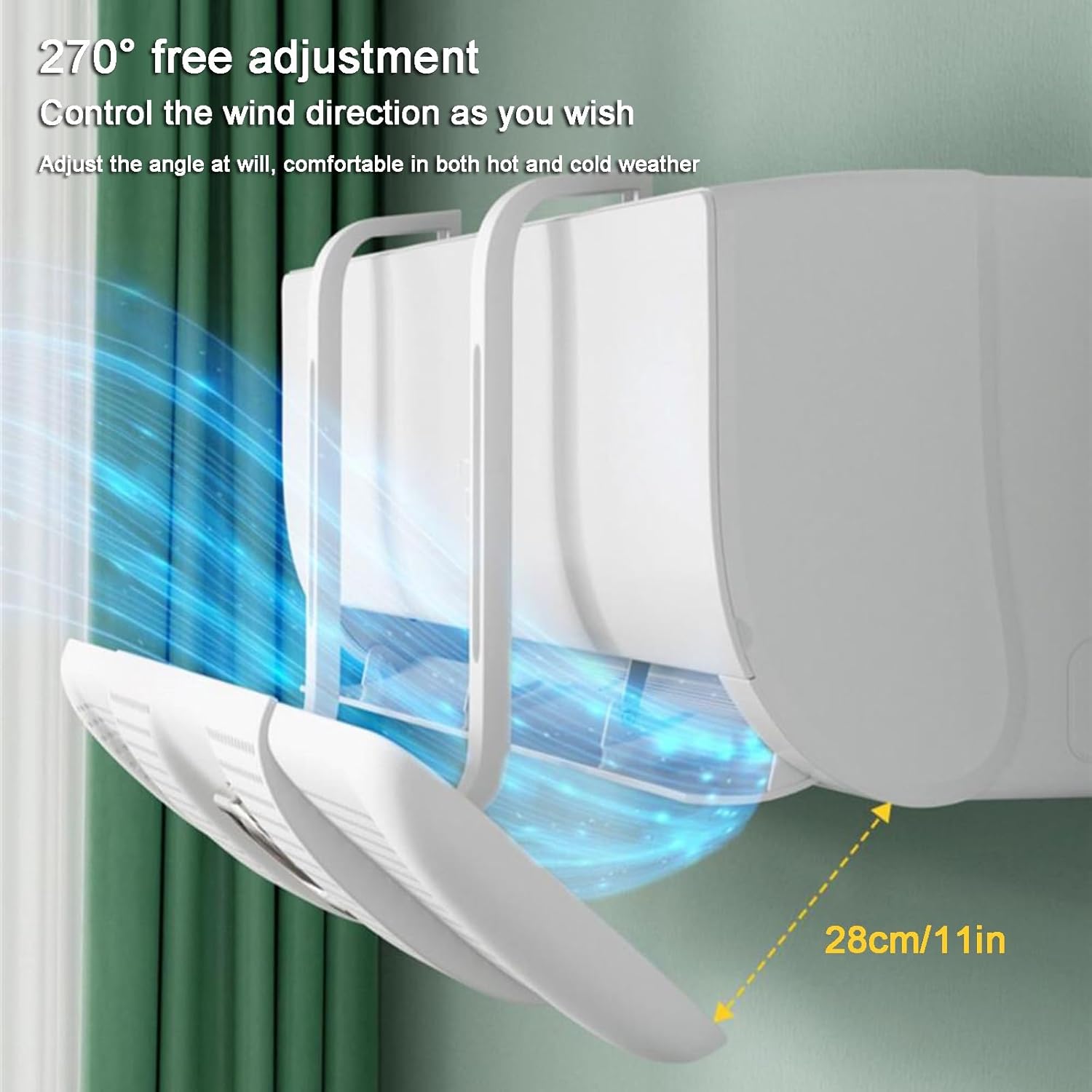 Adjustable Air Conditioner Deflector, Universal Retractable Air Conditioner Shiel, Anti Direct Blowing Wind, Applicable to Home and Company