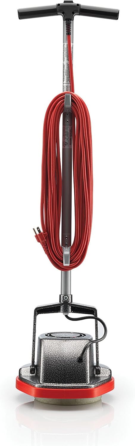 Oreck Commercial Orbiter Hard Floor Cleaner Machine, Multi-Purpose Floor Cleaning, Random Orbital Drive, Wide Cleaning Path, 50-Foot Long Cord, ORB550MC, Gray/Red