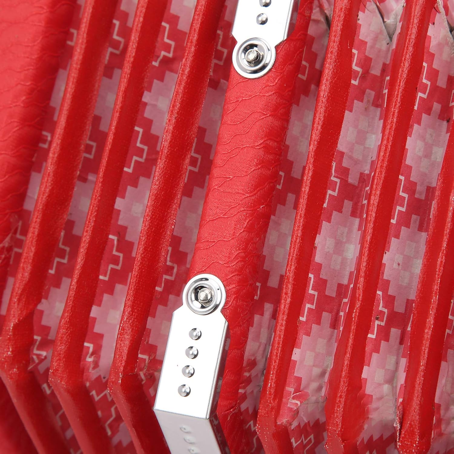 Acouto Professional Concertina Accordion Adults Beginners, Concertina Accordion Portable Professional Adults Musical Instrument Supplies, Portable with Carrying Bag - Musical (Red)