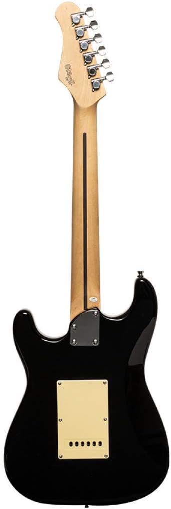 Stagg 6 String Solid-Body Electric Guitar, Right, Black, 3/4 (SES-30 BK