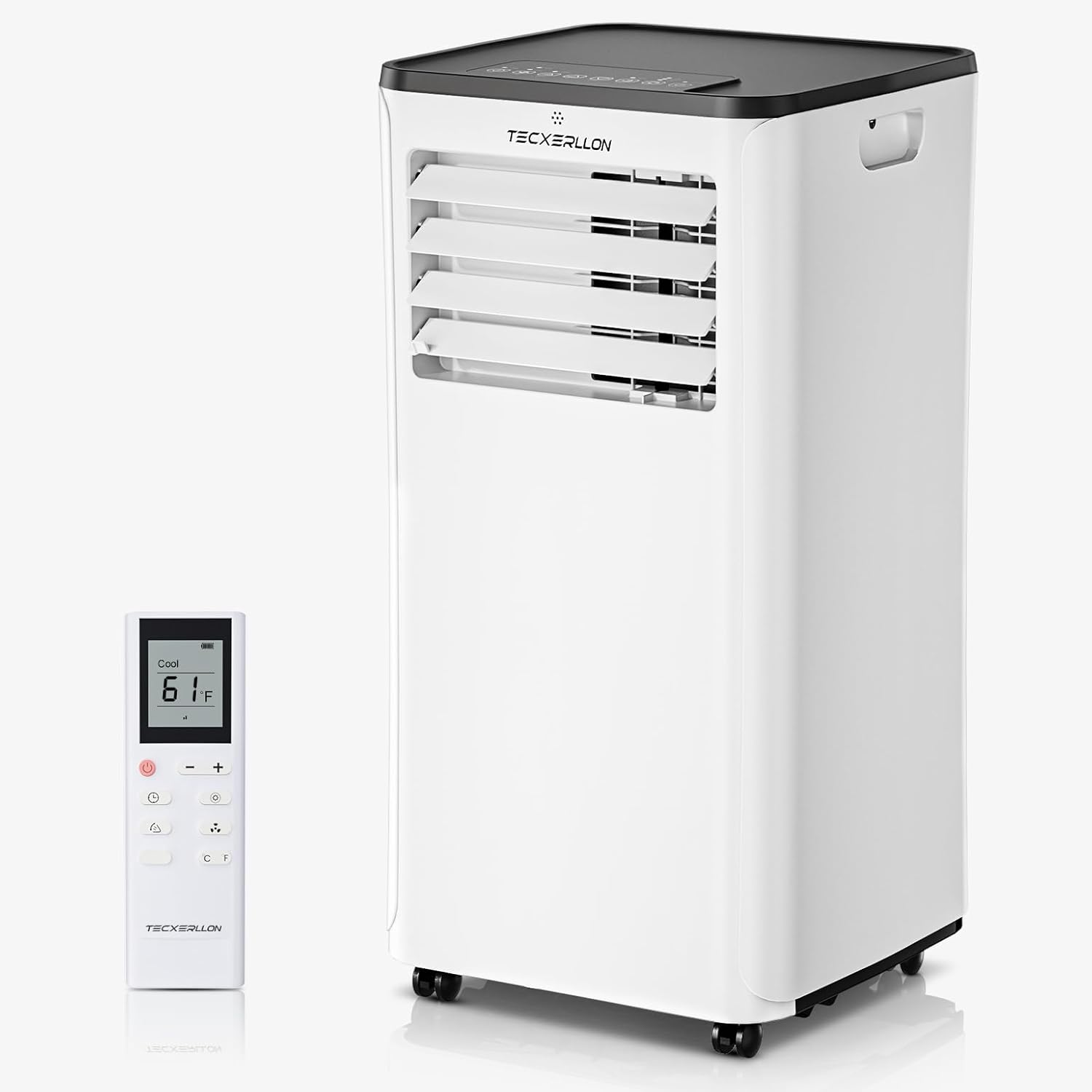 10000 BTU Portable Air Conditioners, 4-in-1 Portable Ac with Cooling, Dehumidifier, Fan & Sleep Modes, 2 Speeds, Auto Swing, Cools up to 480 Sq. Ft. for Home, Office, Garage