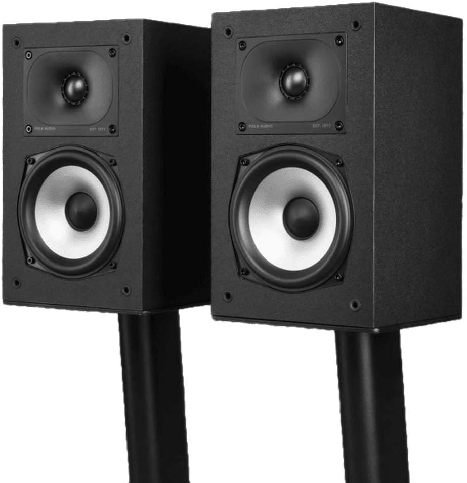 Polk Monitor XT15 Pair of Bookshelf or Surround Sound Speakers - Hi-Res Audio Certified, Dolby Atmos & DTS:X Compatible, 1