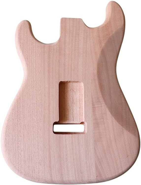 Unfinished Mahogany Guitar Body for Fender Strat - DIY Replacement Part for Stratocaster