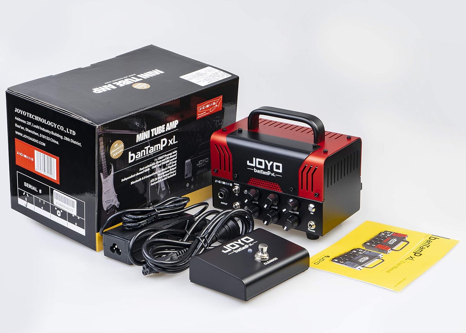 JOYO JACKMAN II Amplifier 20 Watt Hybrid Mini Tube Head Bluetooth BanTamp XL Series with Foot Switch