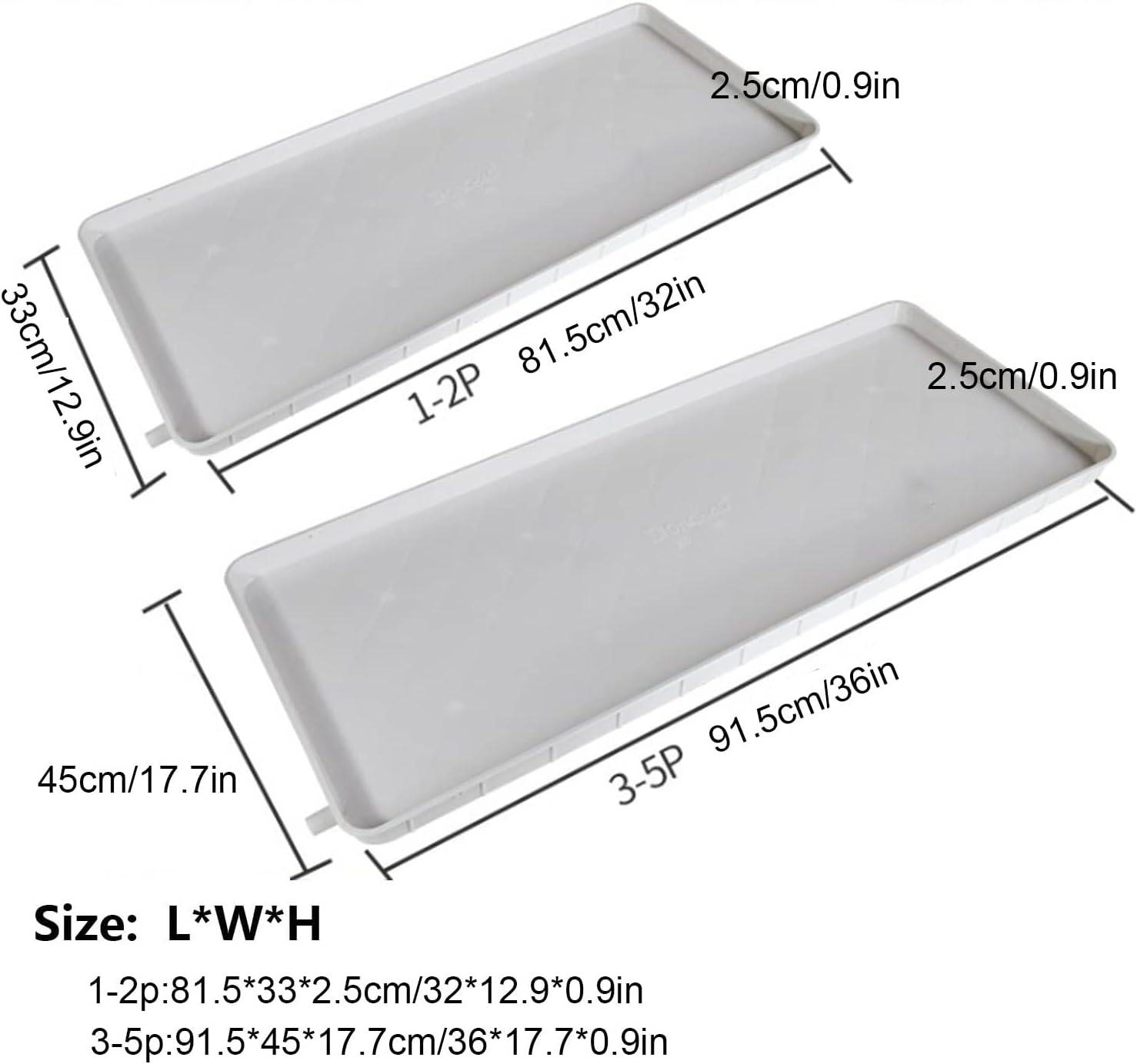 Air Conditioner Drip Pan, Condensate Drain Pan, PP Material, Suitable for Window Air Conditioner and Mini Split Air Conditioner(91.5 * 45 * 3cm/36.6 * 17.7 * 1.2in)
