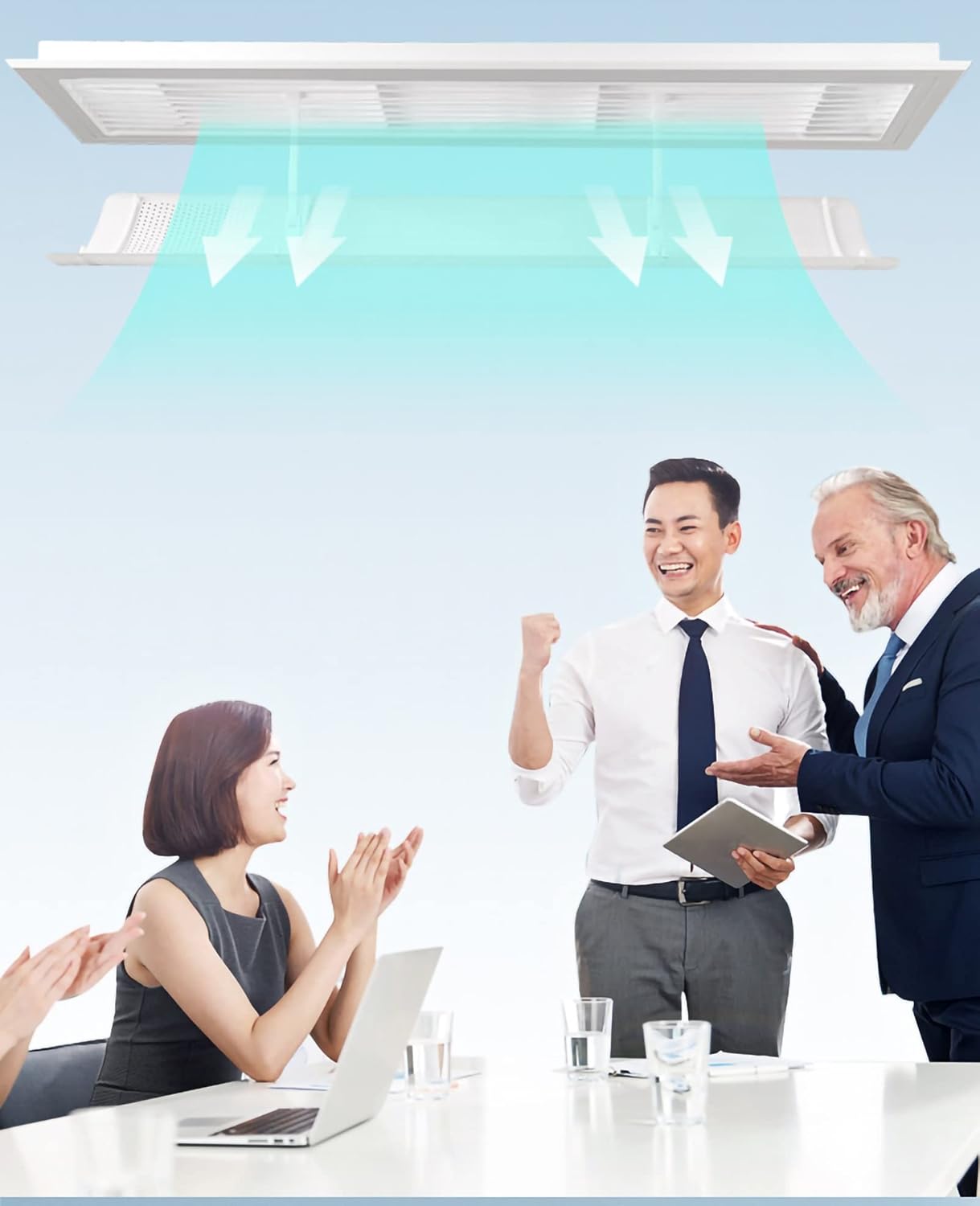 Central Air Conditioner Wind Deflector, Anti Direct Wind Shield, Wind Deflector Air Outlet Baffle, Applicable to Ceiling Type Directional Air Outlet Baffle