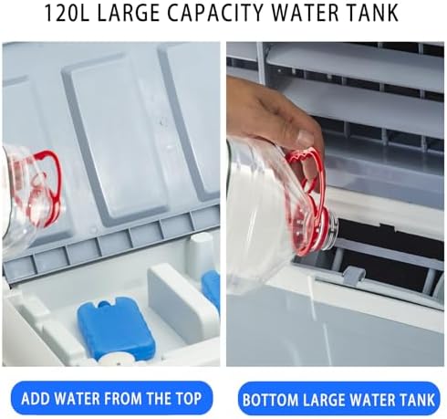 Small Portable Air Conditioner Portable Room Air Conditioners Portable Evaporative Air Cooler Hairstyle Air Cooler Three-speed Adjustment A 25.6 * 16.5 * 47.2 IN