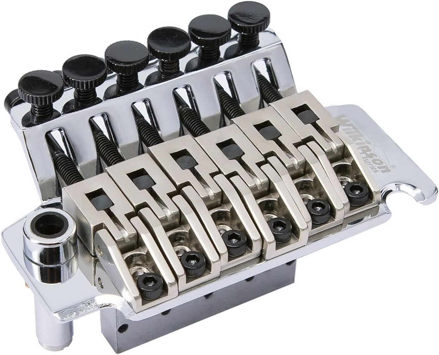 6-String Electric Guitar Double Locking Tremolo System Bridge Nut Chrome Silver Electric Guitar Bridge