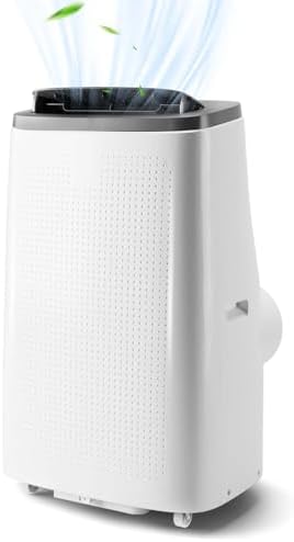 14000 BTU Portable Air Conditioner with Remote Control,Quiet AC Unit 3 in 1 Cooling/Dehumidifying/Fan Modes, Ideal for Rooms up to 700 sq ft,Window Installation Kit for Home