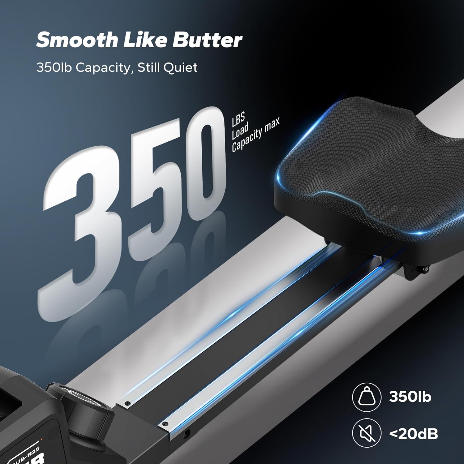 MERACH Foldable Rowing Machines for Home, Magnetic Rowing Machine with 16-Level, Compact Row Saves 20% Space, 350 LBS Load Capacity, Free MERACH App and 1000+ Champion Coaching Course & Games