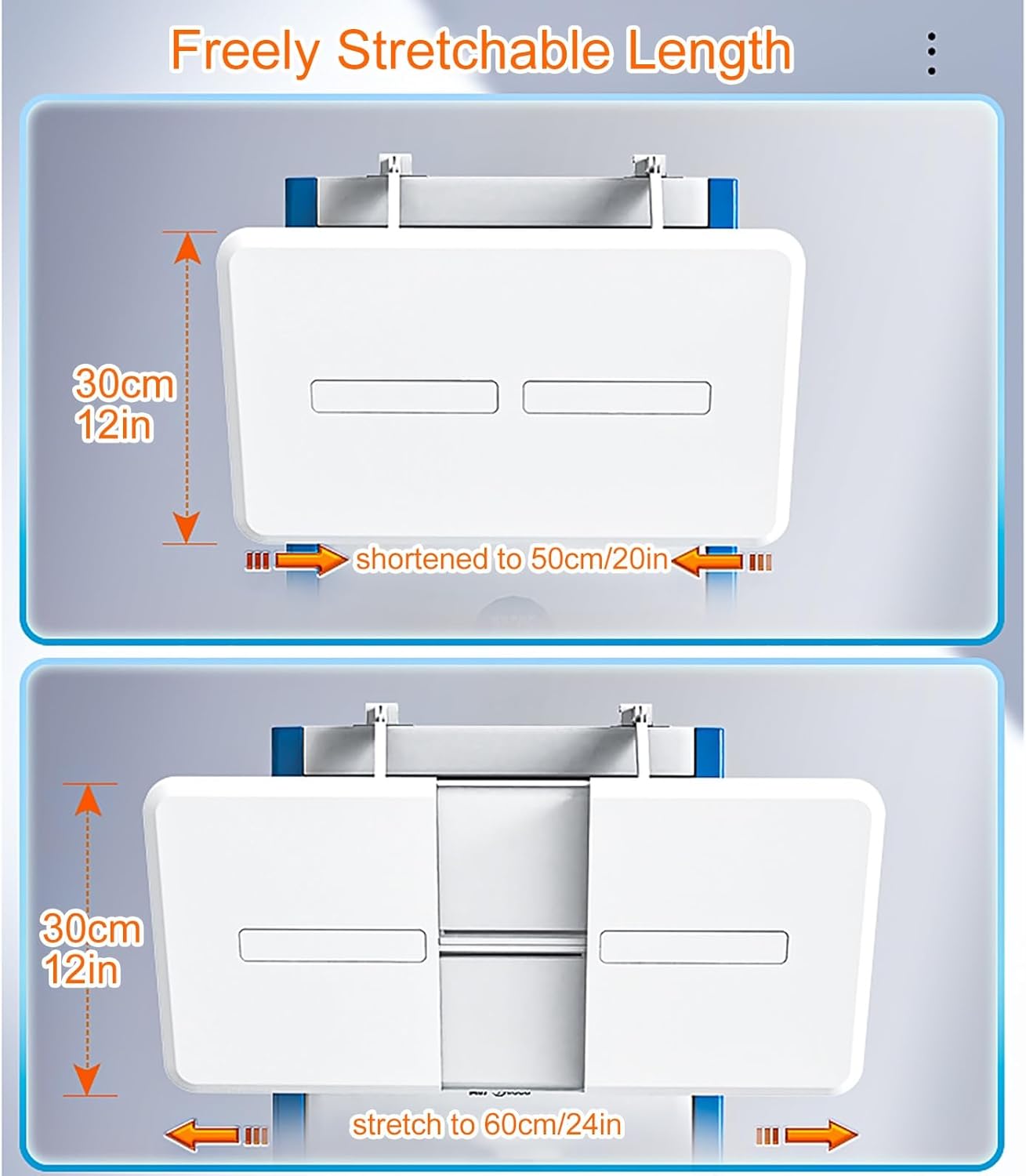 Retractable Length Flow Deflector for Portable Air Conditioner,Baffle Shield for Air Conditioner,Adjustable Flow Deflector