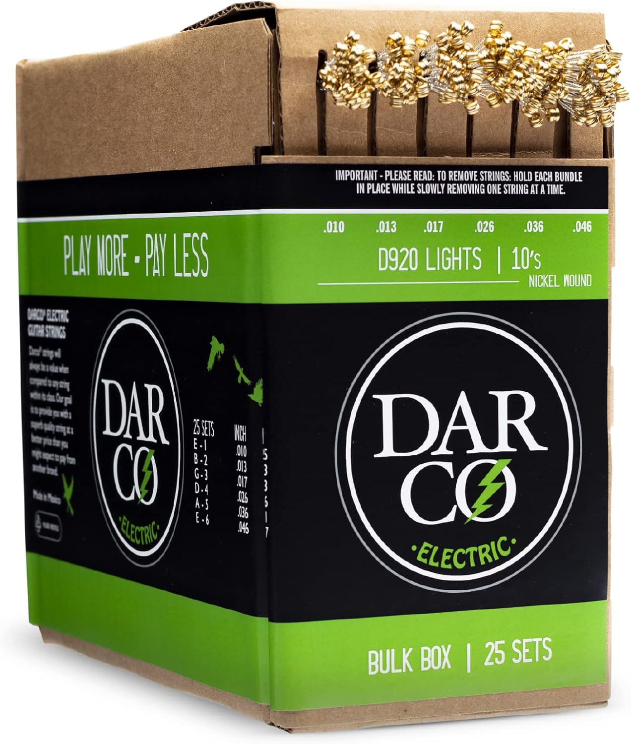 C.F.Martin 41BULKBOXD920 Darco Nickel Wound Electric Light, 25 Set Straight Length Bulk