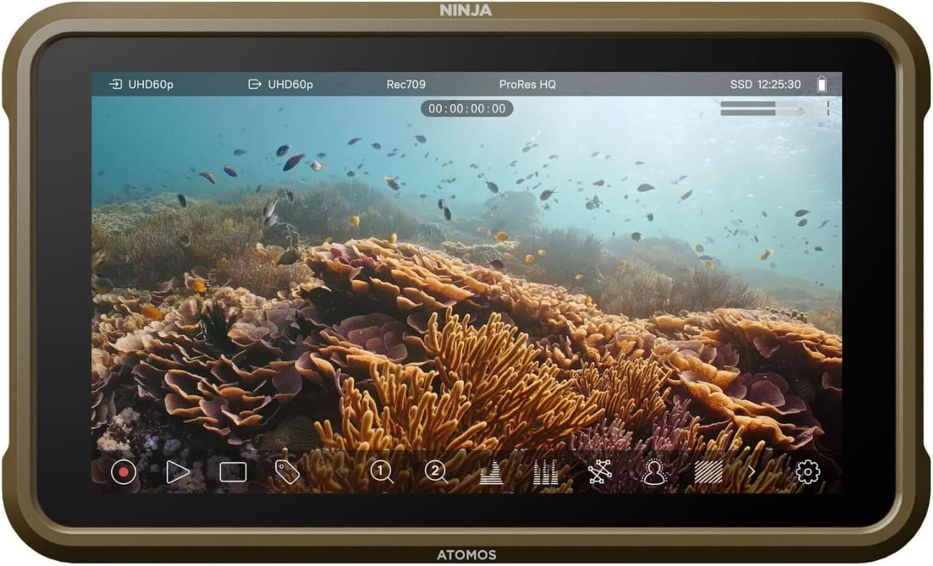 Atomos Ninja 5.2 Touchscreen HDR Monitor-Recorder - 4K Video Recording and Editing Solution - 5.2-inch Display Bundle 5-Inch Accessory Kit (2 Items)