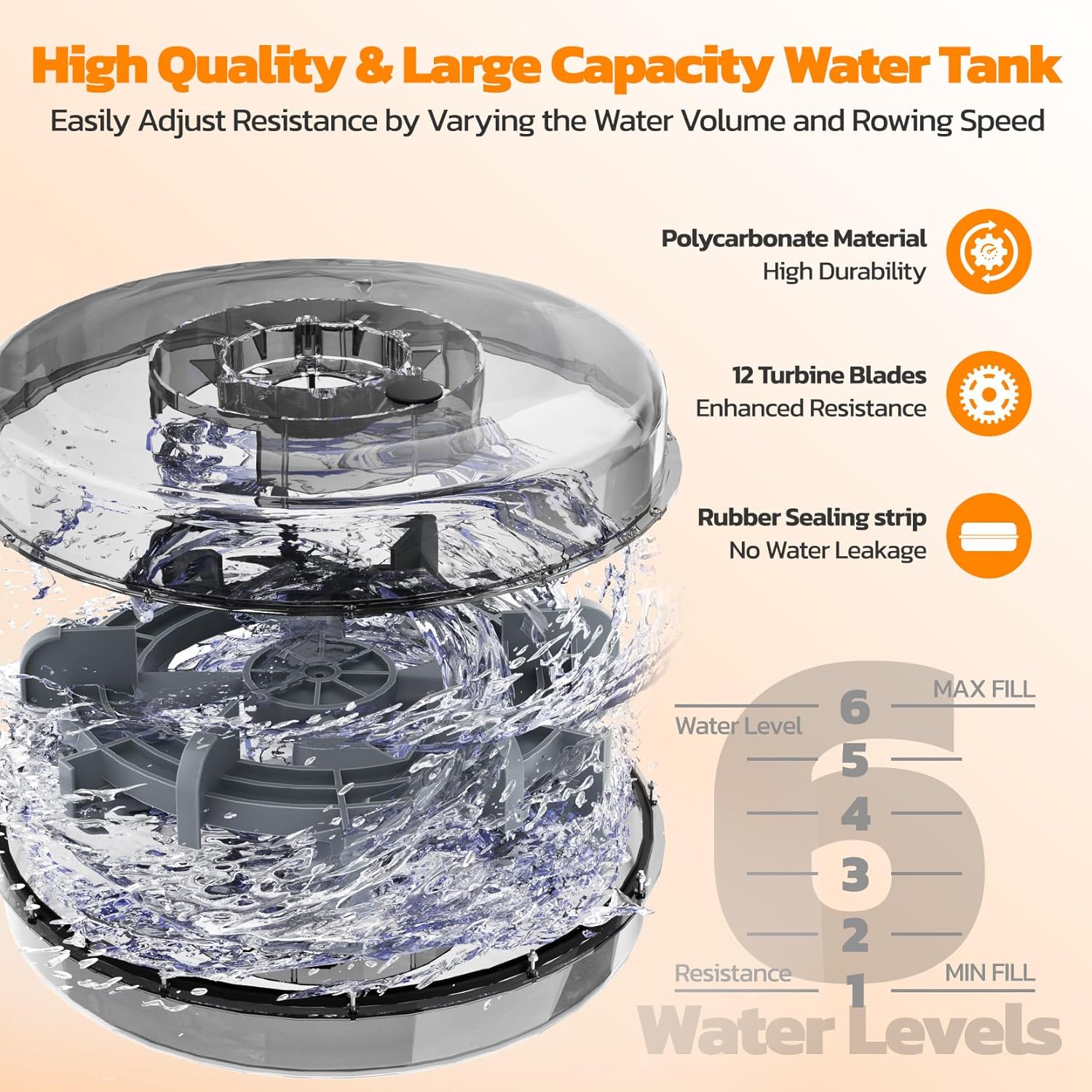 Dripex Rowing Machines for Home Foldable, Water Rowing Machine Max 350 LBS, Water Rower with Smooth Slide Rail, Comfortable Seat, Bluetooth App Supported, LCD Monitor, Wooden Row Machine for Home Gym