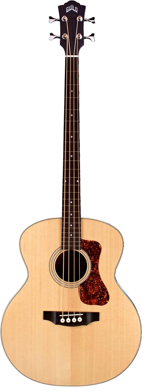 Guild Guitars B-240E Fretless Acoustic Basses, in Natural, Jumbo Archback Solid Top, Westerly Collection