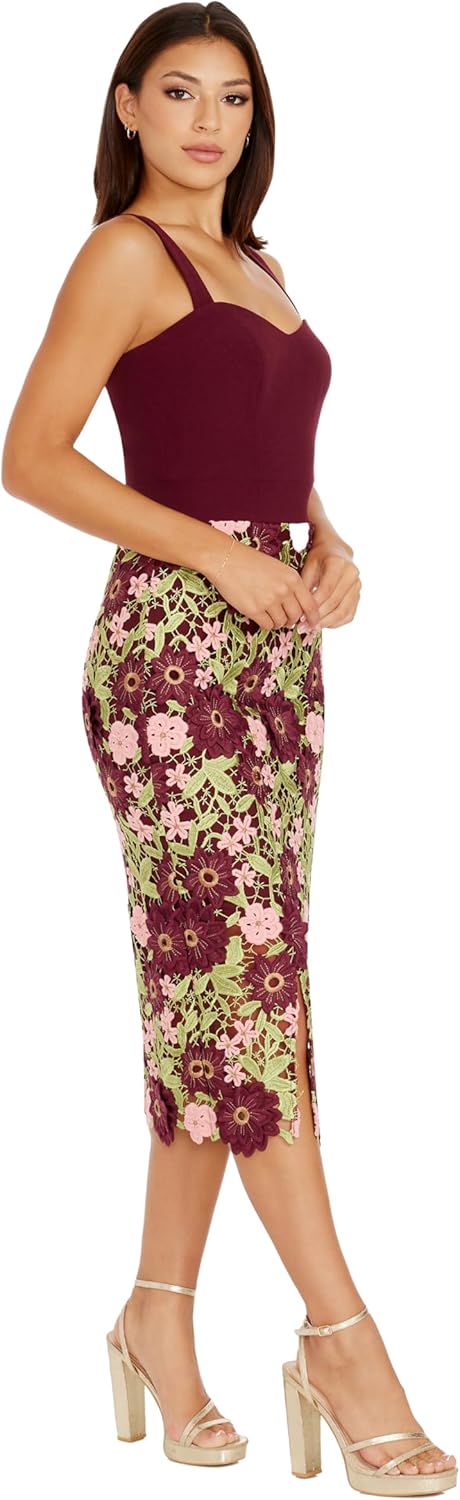 Dress the Population Women's Ellina Bodycon Midi Dress