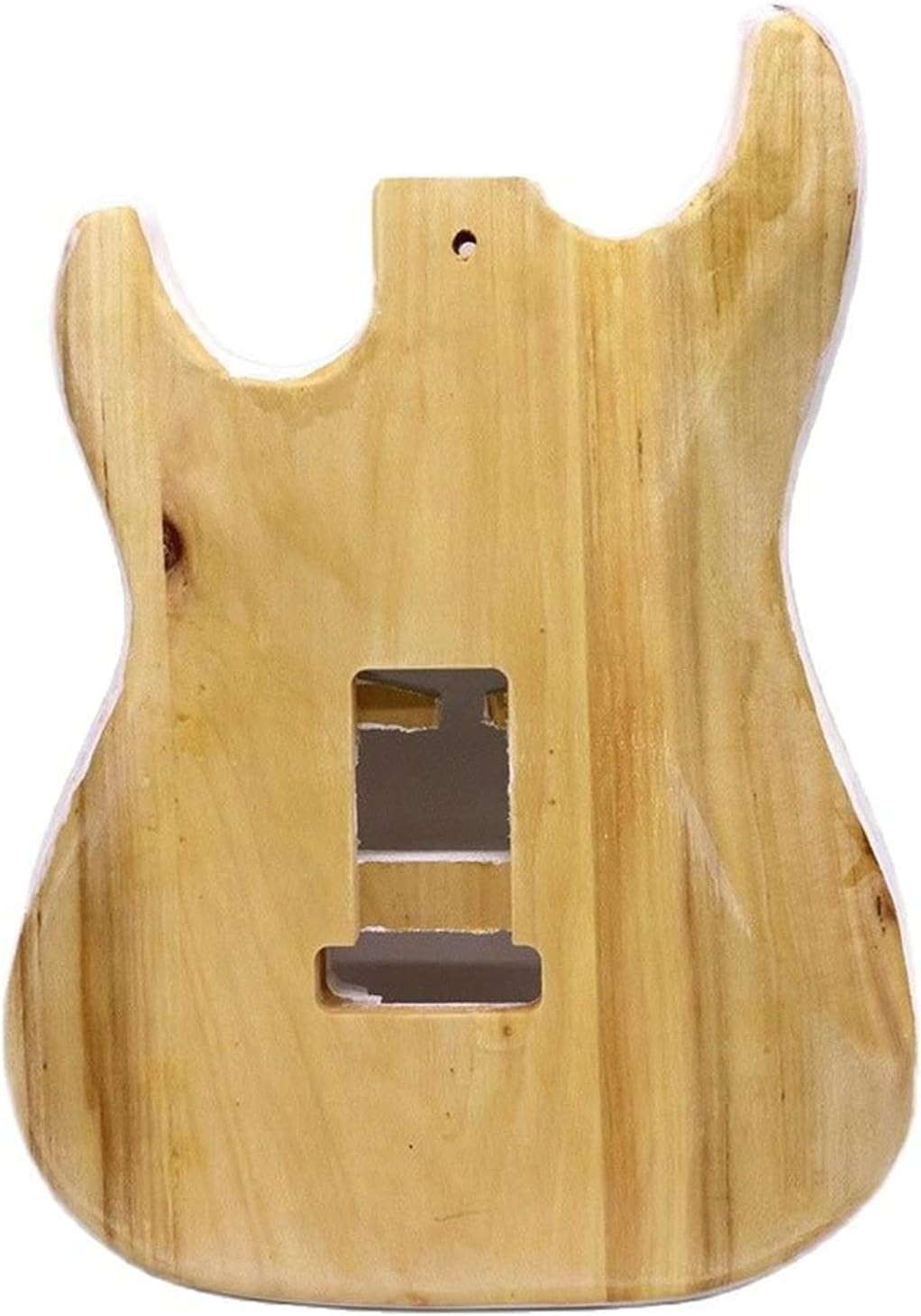 Unfinished Guitar Kit DIY Hand Paint Poplar Wood ST Electric Guitar Body White Customized Painting Guitar Barrel Unfinished Handmade ​Guitar Body