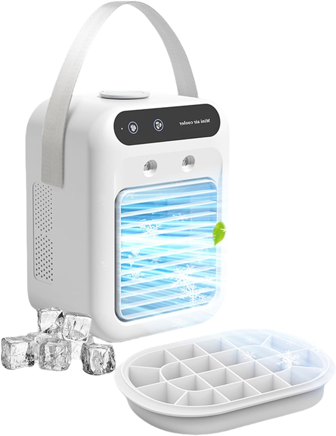 Portable Air Conditioners,Evaporative USB Charging Fan, 8.43x6.46x4.49 Inch Mini Ac Unit, 2 Speeds,500ml Tank Coolers,Portable Personal Cooling Fan for Room Car Office Camping (UP)