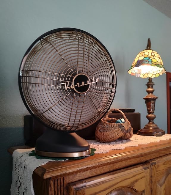 Vornado Silver Swan Alchemy Oscillating Vintage Fan, Gunmetal, Medium