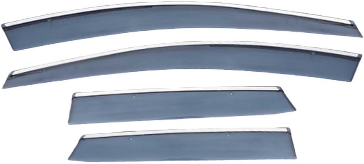 Window Deflectors for Mazda CX-7 MK1-ER 2006-2013+, Sun Rain Guard Window Visors Vent Shades with Bright Stripes Car Accessories