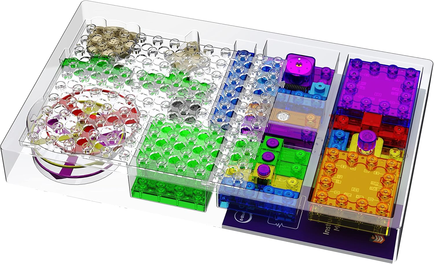 E-BLOX Building Blocks Circuit Kit 120 Projects, Build Your Own Sound Machine & Radio, Build Real Working FM Radio & Listen to Favorite Station, 8+
