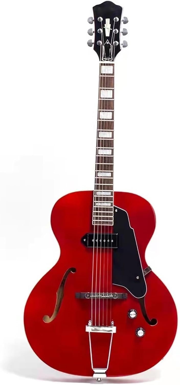 Beginner Electric Guitar Kits F Hole Hollow Jazz Electric Guitar With P90 Pickups