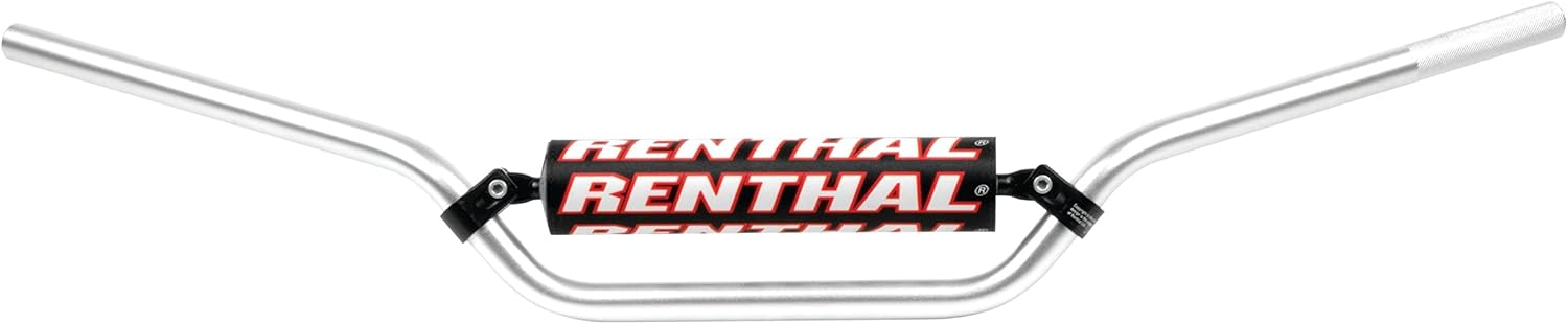 Renthal 838-01-SI-05-185 Bend High Off-Road Motorcycle Handlebar Accessories - Silver / 7/8 in.