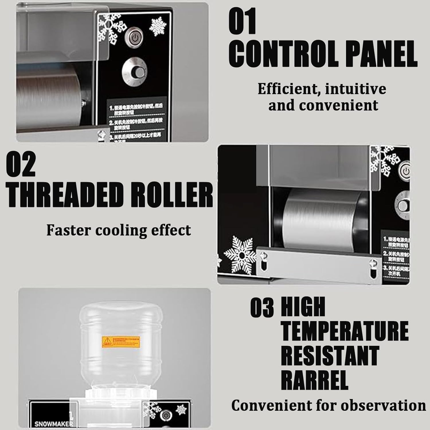 Commercial Automatic Electric Ice Crush Machine, Snow Cone Shaver, Snowflake Ice Machine, Air Cooling for Home, Food Truck, Restaurant, Milktea Shops,etc,800w