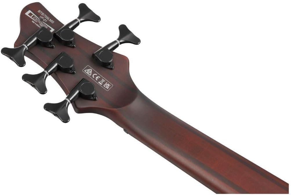 Ibanez BTB Bass Workshop Multi-scale 5-string Electric Bass - Natural Browned Burst Flat