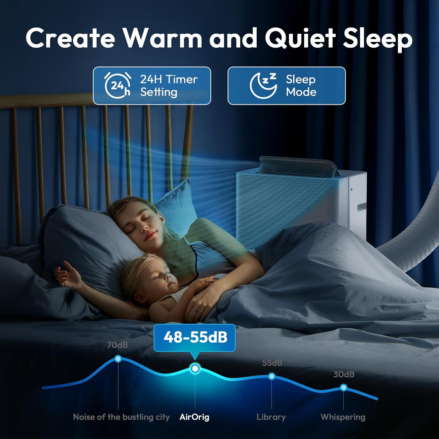 14000 BTU Portable Air Conditioner, 4-in-1 Portable AC Unit with Cooling, Dehumidifying, Fan, w/Sleep Mode, Auto Wind Swing, 24H Timer, LED Display, with Window Kit, Easy Installation & Energy Saving