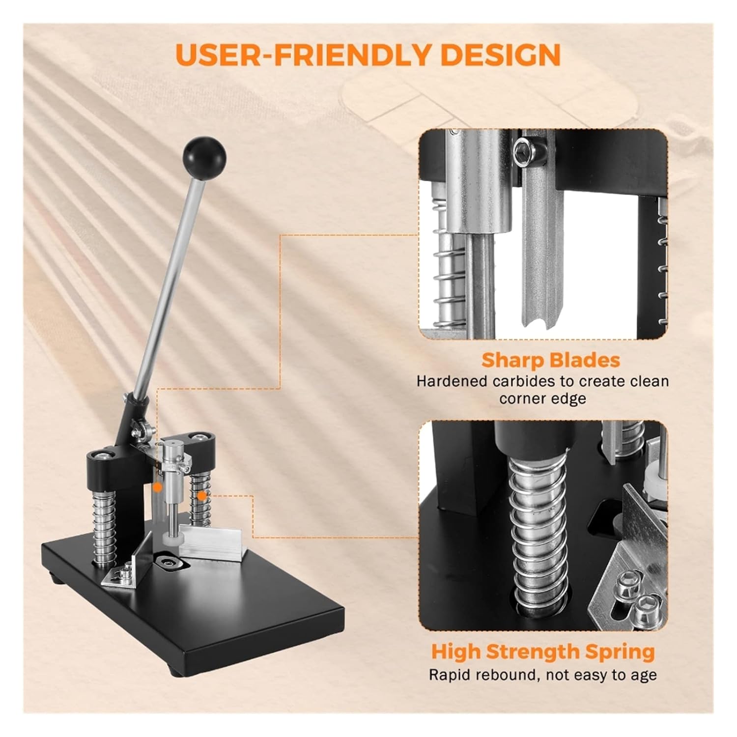 Corner Rounder Cutter Machine R6mm R10mm Heavy Duty Paper Corner Cutter Punch With Paper Holding Device A3 Steel Metal with Efficiency(Silver with R6 R10)