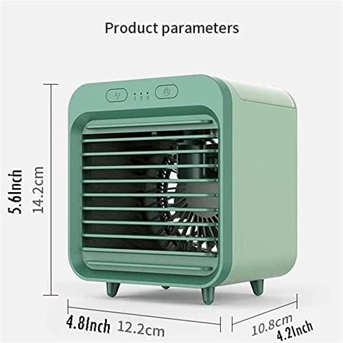 Portable Air Conditioner Fan, Small Desktop Cooling Fan, Personal Mini Air Conditioner, Air Cooler for Home, Office and Room (Green)
