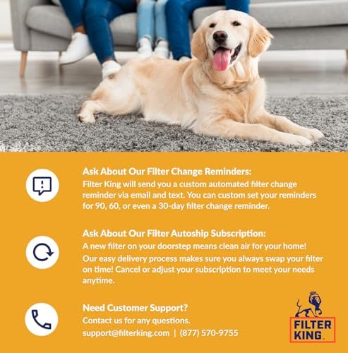 Filter King 13x19.5x1 Air Filter | 4-PACK | MERV 13 HVAC Pleated A/C Furnace Filter | MADE IN USA | Actual Size: 13 x 19.5 x .75